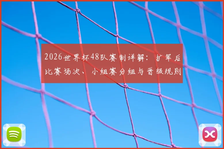 2026世界杯48队赛制详解:扩军后比赛场次、小组赛分组与晋级规则全解析